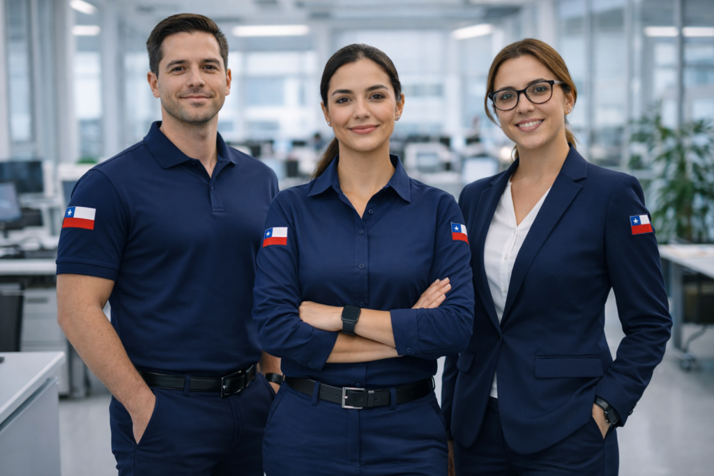 empleados chilenos en oficina moderna