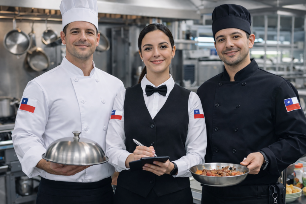 profesionales de la cocina y servicio
