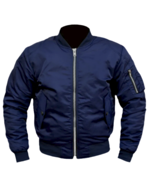 chaqueta bomber azul unisex